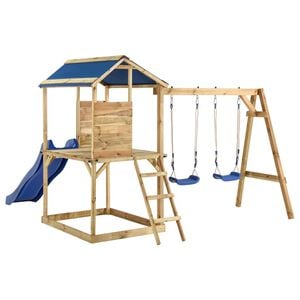 vidaXL Комбинирано детско съоръжение за игра, импрегниран бор