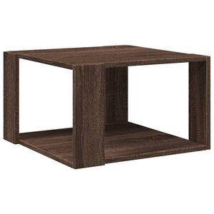 vidaXL Кафе маса, кафяв дъб, 51,5x51,5x30 см, инженерно дърво