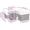 vidaXL Градински Софа Комплект със съхранение 9 pcs Бежово Полиратан