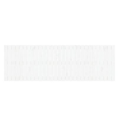 vidaXL Стенна табла за спалня, бяла, 185x3x60 см, борово дърво масив