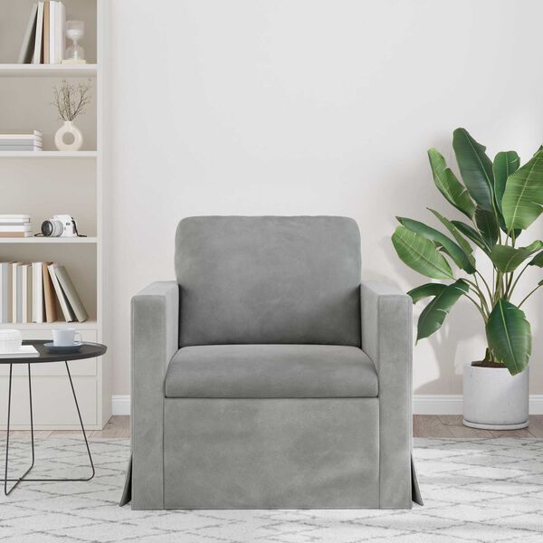 vidaXL Диван Светлосиво Общи размери: 78 x 78 x 80 см (Ш x Дълб x В)