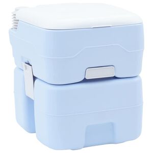 vidaXL Къмпинг тоалетна Светлосиньо и бяло 41,5 x 36,5 x 42 см