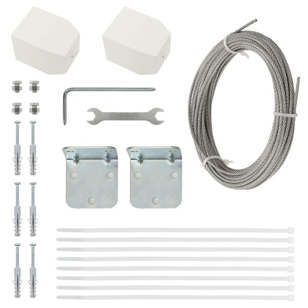 vidaXL Балконски параван, черен, 140x240 см, оксфорд плат