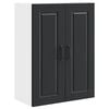 vidaXL Стенен шкаф PORTO Черно 60 x 31 x 80 см Инженерна дървесина