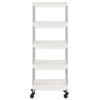 vidaXL Кухненска количка на 5 нива, бяла, 42x29x128 см, желязо и ABS