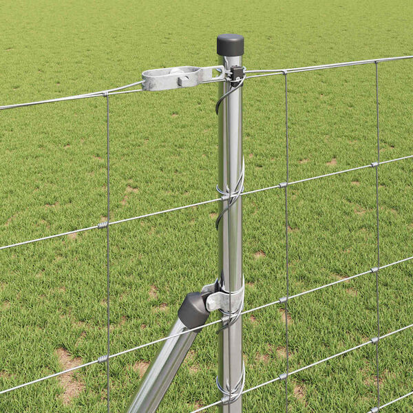 vidaXL Стълб за ограда. Галванизирана 50 x 1,2 m Стомана