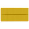 vidaXL Стенно табло за легло 12 pcs Жълто 60 x 30 cm Кадифе