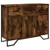 vidaXL Сайдборд, опушен дъб, 97x32,5x74,5 см, инженерно дърво