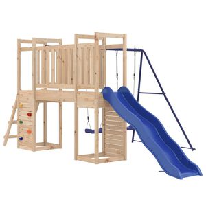 vidaXL Комбинирано детско съоръжение за игра на открито, бор масив