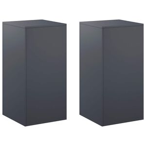 vidaXL Стойка за растения 2 pcs Антрацит 40 x 40 x 80 cm