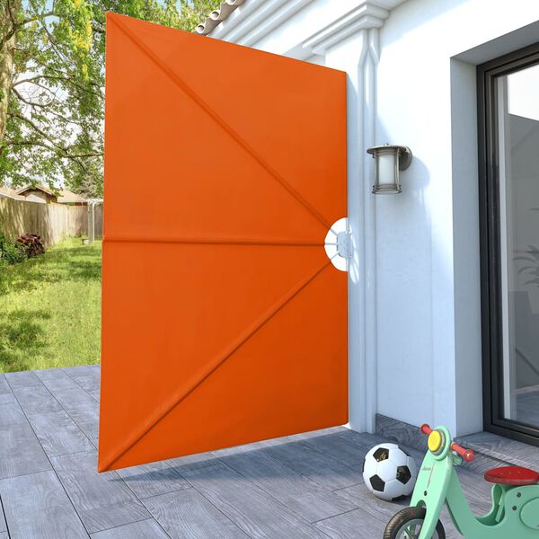 vidaXL Сгъваема странична тента за тераса, теракота, 240x160 см