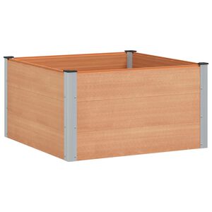 vidaXL Градинска повдигната леха Кафяво 100 x 100 x 54 cm