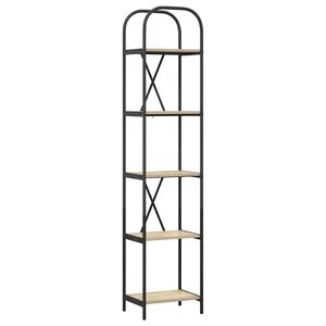 vidaXL Рафт за книги 5 нива 40 x 30 x 183 см Инженерна дървесина