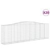 vidaXL Габионни кошници арка 20 бр 400x50x120/140см поцинковано желязо