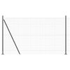 vidaXL Ограда с пост Сив 1,6 x 10 m Стомана и PVC