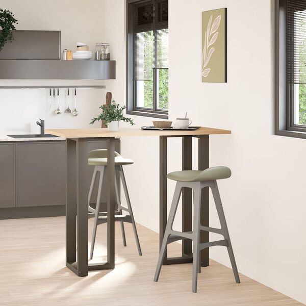 vidaXL Крака за бар маса, Т-образни, 2 бр., черни, 50x35x(110-111) см, стомана