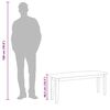 vidaXL Пейка 110 cm Масивна дървесина Гума