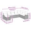 vidaXL Градински Софа Комплект 8 pcs Бежово Полипропилен Ратан
