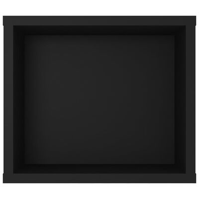 vidaXL Окачен TВ шкаф, черен, 100x30x26,5 см, ПДЧ