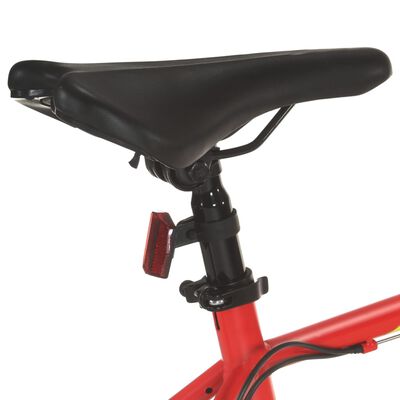 vidaXL Планински велосипед, 21 скорости, 27,5 цола, 38 см, червен