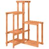 vidaXL Поставка за цветя, 62,5x61,5x101,5 см, масивна ела