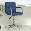 vidaXL Въртящ се офис стол, син, текстил