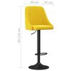 vidaXL Бар табуретки, 2 бр, горчица, кадифе