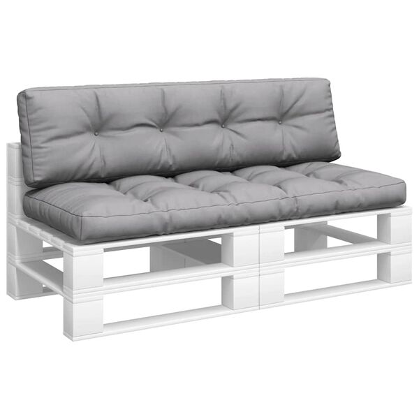 vidaXL Палетни възглавници, 2 бр, сиви, текстил