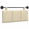 vidaXL Висяща табла Монтиране на стена Крем 110 x 55 x 5 см текстил