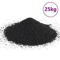 vidaXL Пясък за аквариум 25 кг черен 0,2-2 мм