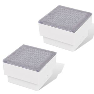 vidaXL 2 LED осветителни тела за вграждане 100x100x68 мм