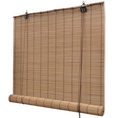 vidaXL Кафява бамбукова роло щора 140х160 см
