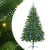 vidaXL Коледно дърво с 300 LED светодиода с поставка Зелен 180 cm ПЕ