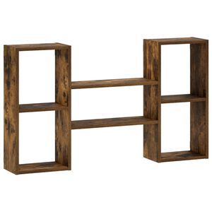 vidaXL Стенен рафт Опушен дъб 102 x 17 x 59 cm Инженерна дървесина