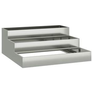 vidaXL Градинска саксия Сребрист 90 x 90 x 35 см Галванизирана стомана