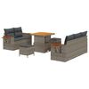 vidaXL Градински Софа Комплект 8 pcs Сив полиратан