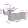 vidaXL Градински Софа Комплект 6 pcs Светлосиво Полипропилен Ратан