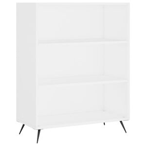 vidaXL Библиотека бяла 69,5x32,5x90 см инженерно дърво