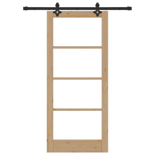 vidaXL Преплъзваща се врата Естествен 86 x 198,5 см