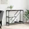 vidaXL Конзолна маса Черния дъб 88,5 x 30 x 75 см Инженерно дърво