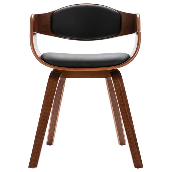 vidaXL Трапезни столове, 4 бр, извито дърво и изкуствена кожа