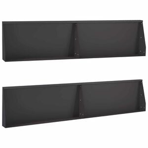 vidaXL Задържащи стени 4 бр. 100 x 12 x 30 см Стомана Черно