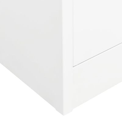 vidaXL Гардероб, бял, 80x50x180 см, стомана