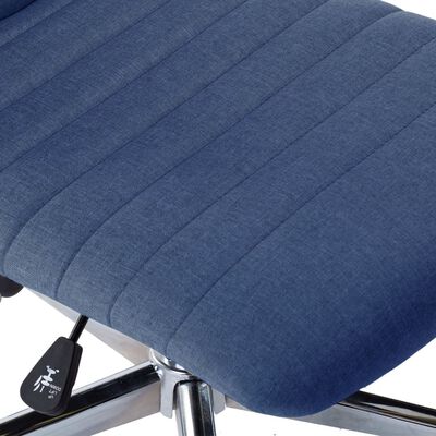 vidaXL Трапезни столове, 6 бр, сини, текстил