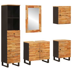 vidaXL Комплекти за баня 5 бр. Естествен 38 x 33 x 160 см