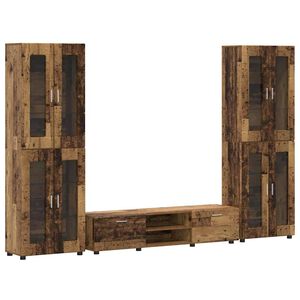 vidaXL Комплект ТВ шкаф FLORIN 3 pcs Старо дърво Инженерно дърво