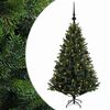 vidaXL Изкуствена коледна елха с топки 120 см 150 LED светодиода