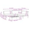 vidaXL Комплект дивани с възглавница 4 pcs Крем Солидно акациево дърво