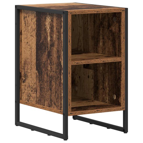 vidaXL Нощно шкафче Старо дърво 39.5 x 30 x 50 см Инженерно дърво