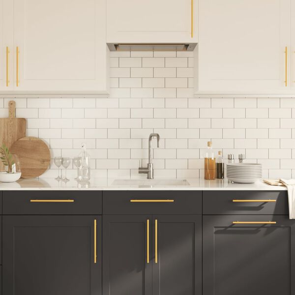 vidaXL Дръжки за шкафове, 20 бр, златисти, 192 мм, неръждаема стомана